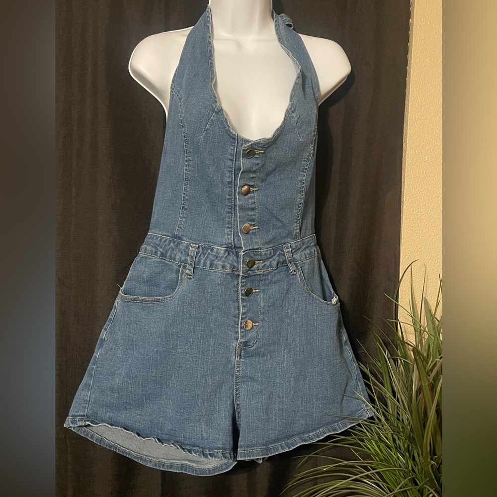 Denim Romper